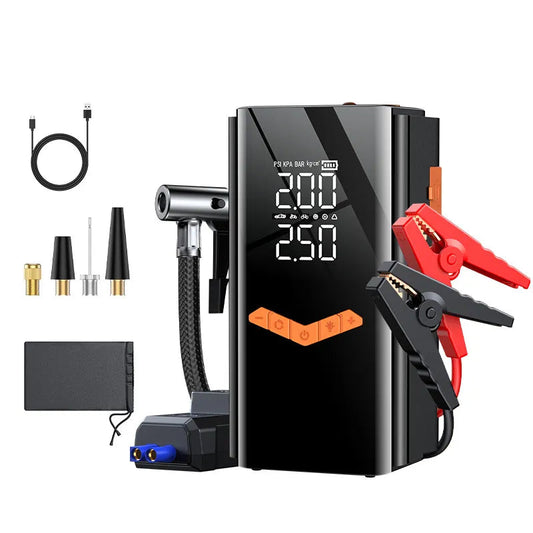 AuraLink 2-i-1 däckpump och startbooster